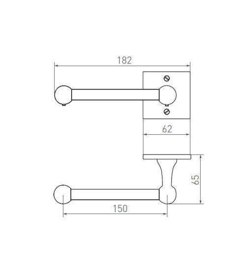 Suporte de papel higiénico em acabamento bronze bruto polido