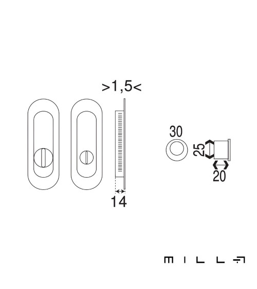 Kit puxador recuado com bico de pato em aço inoxidável ferragens design
