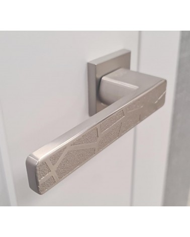 Puxador de porta em níquel acetinado Volare design vista ampliada