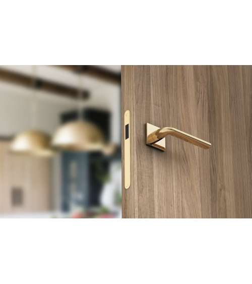 Puxador de porta em placa quadrada Scandi slim ferragens design