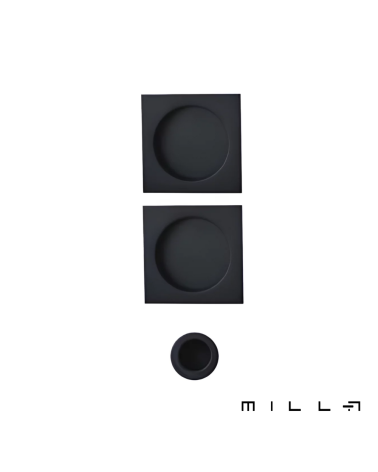 Kit para portas de correr com cilindro preto puxador design