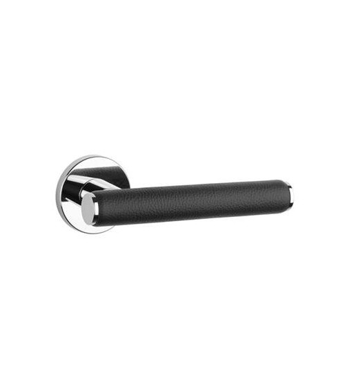 Puxador de porta em zamak e couro EGERIA puxador design