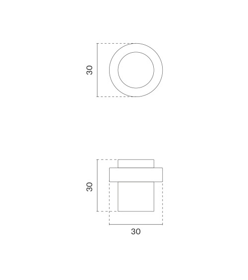 Batente de porta ouro mate STOPPER 1722 puxador design
