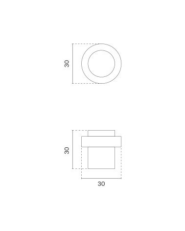 Batente de porta STOPPER 1722 com dimensões