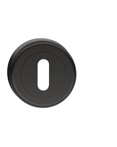 Escudo de porta chave L preto CO R OB puxador design vista frontal