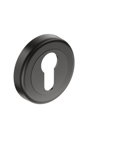 Escudo de porta chave i preto CO R OB puxador design vista inclinada