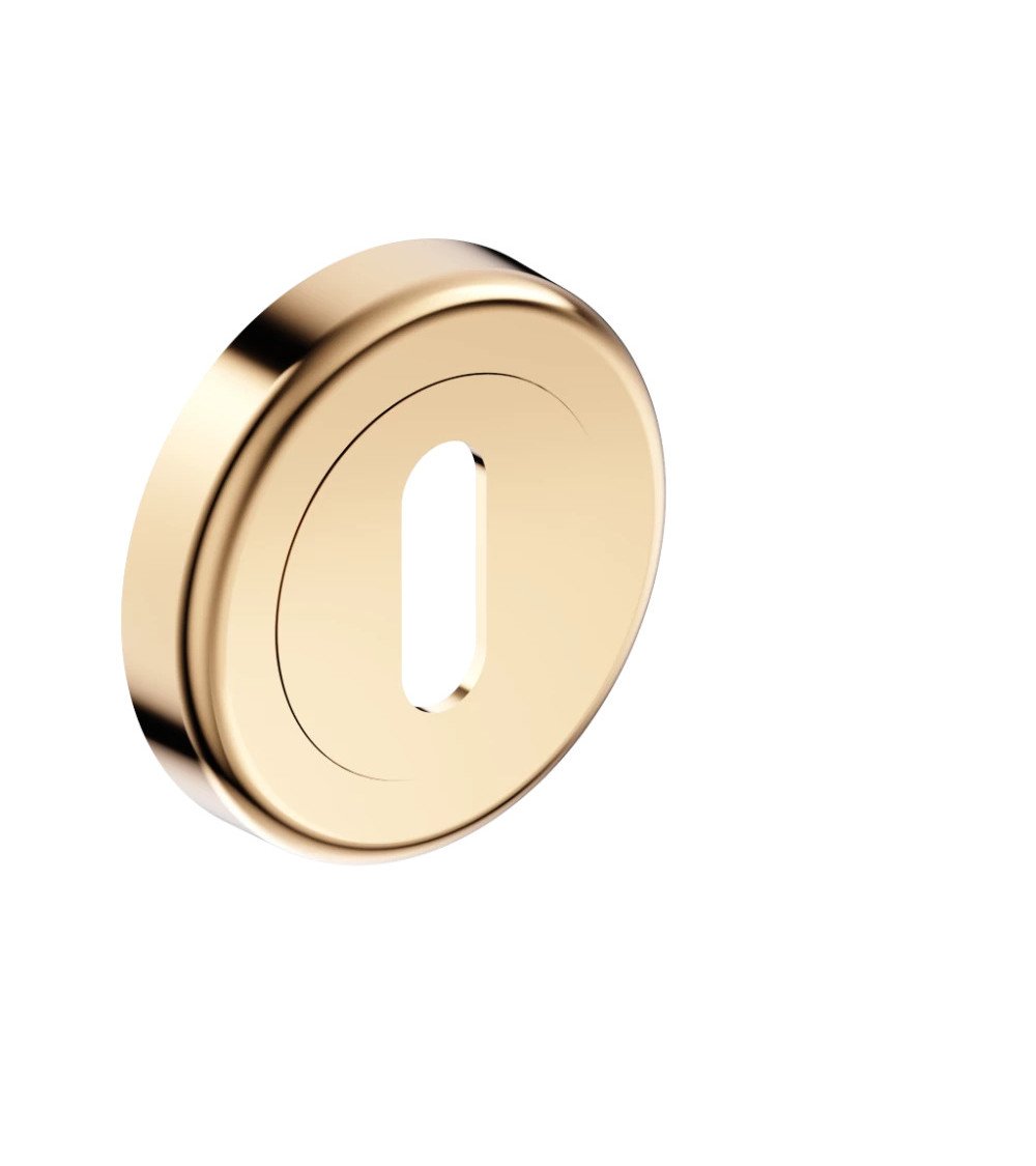 Roseta de porta chave L ouro polido CO R OB puxador design