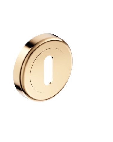 Roseta de porta chave L ouro polido CO R OB puxador design