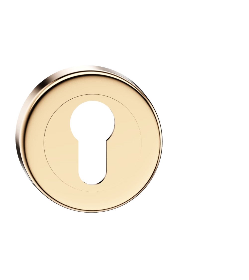 Roseta de porta chave i ouro polido CO R OB puxador design
