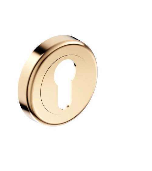 Roseta de porta chave i ouro polido CO R OB puxador design