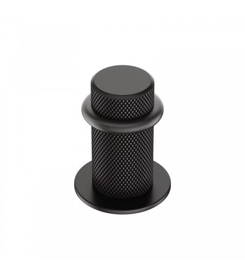 Batente de porta texturado preto Time puxador design