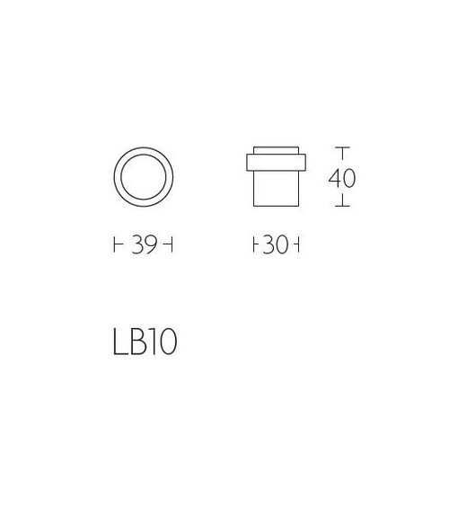 Batente de porta Formani LB10 em latão