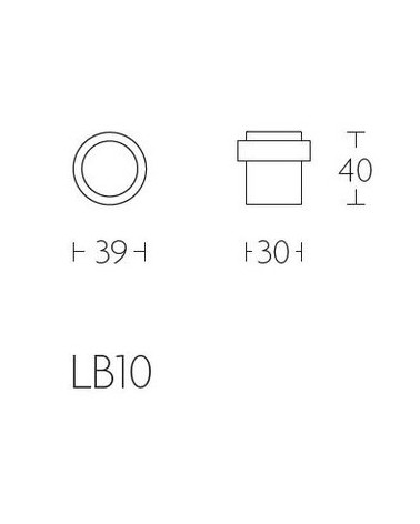 Batente de porta Formani LB10 em latão