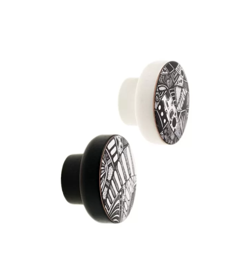 Botão de móvel COSMOS Preto & Branco