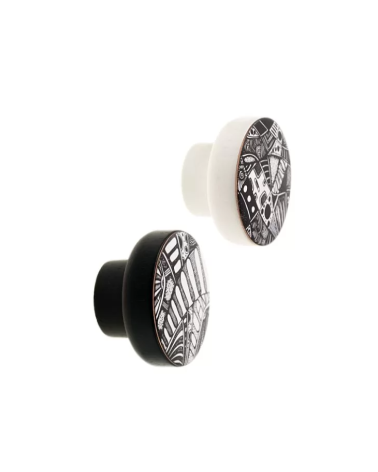Botão de móvel COSMOS Preto & Branco