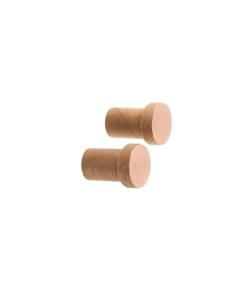 Cabide de parede em madeira e cobre COPPER xs