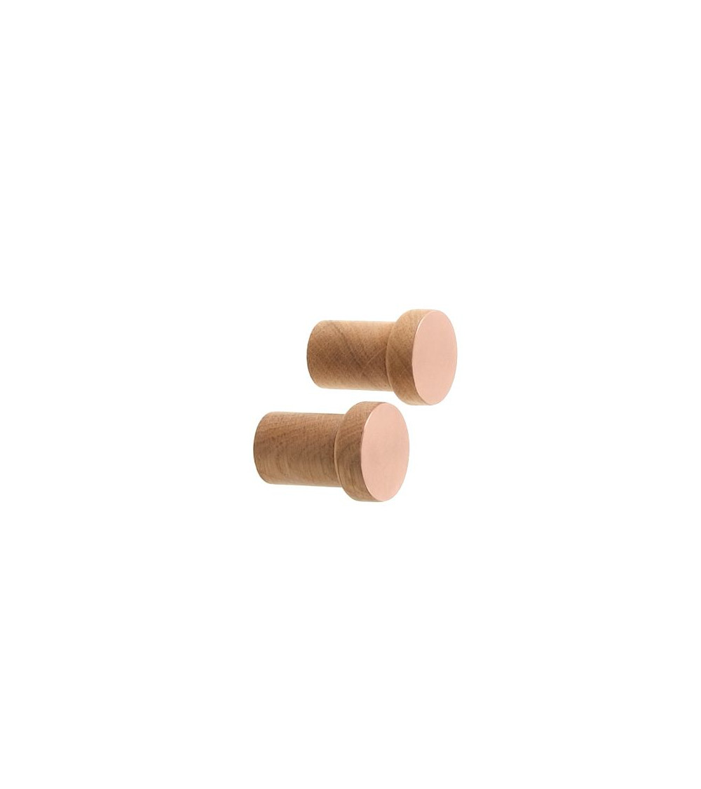 Cabide de parede em madeira e cobre COPPER xs
