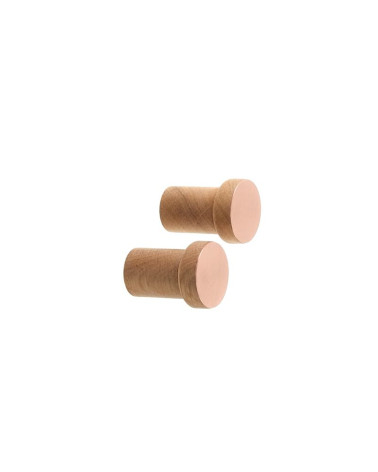 Cabide de parede em madeira e cobre COPPER xs