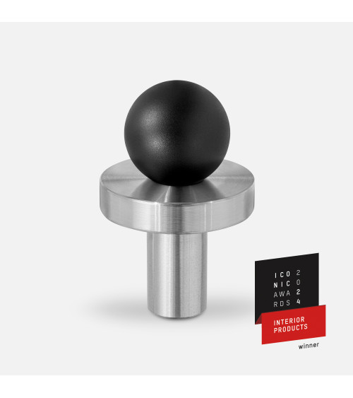 Botão de móvel preto/cromado polido POLA puxador design