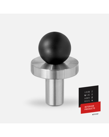 Botão de móvel preto/cromado polido POLA puxador design