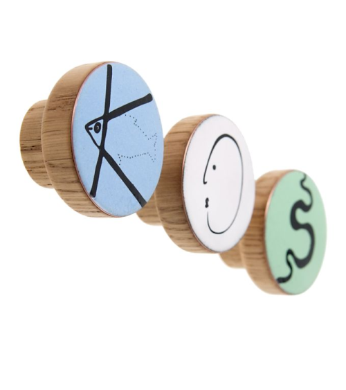 Botão de móvel Esmaltado Alfabeto