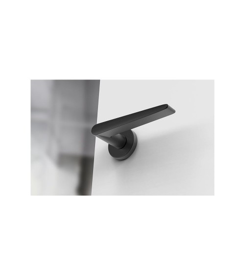 Puxador de porta preto Arrow ferragens design