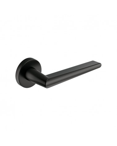 Puxador de porta preto Arrow ferragens design vista de cima inclinado