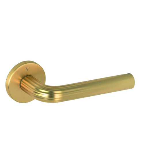 Puxador de porta ouro acetinado Frella puxador design