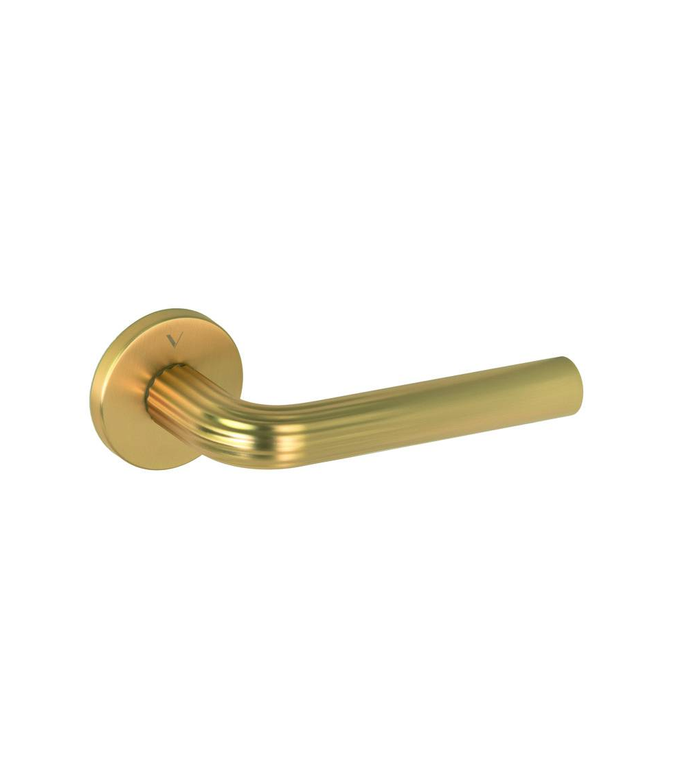 Puxador de porta ouro acetinado Frella puxador design
