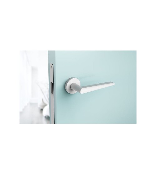 Puxador de porta branco Arrow ferragens design
