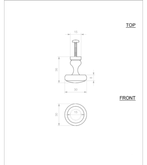 copy of Botão de móvel BT267 em ferro