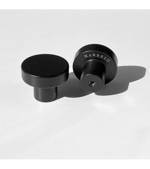 Puxador de móvel preto em aço inoxidável design