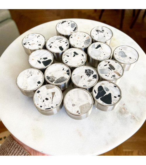 Botão de móvel em latão e Terrazzo puxador design