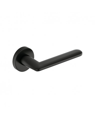 Puxador de porta preto Spark design visto de cima inclinado