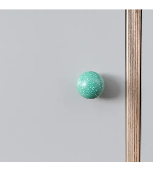 Botão de móvel em madeira de faia Verde claro/branco Misto puxadores design
