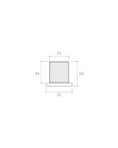 Botão de porta texturado Time com dimensões