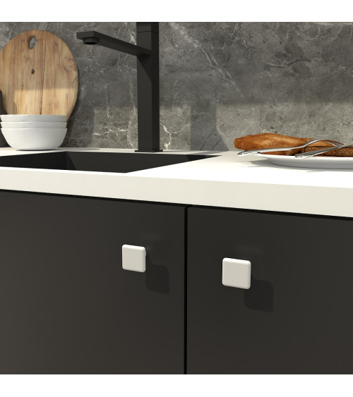 Botão de móvel branco NOX puxador design