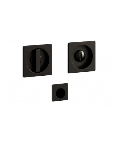 Puxador de porta grafite embutido com fechadura, para porta de correr, MANDELLI 1108TN/S - puxador design