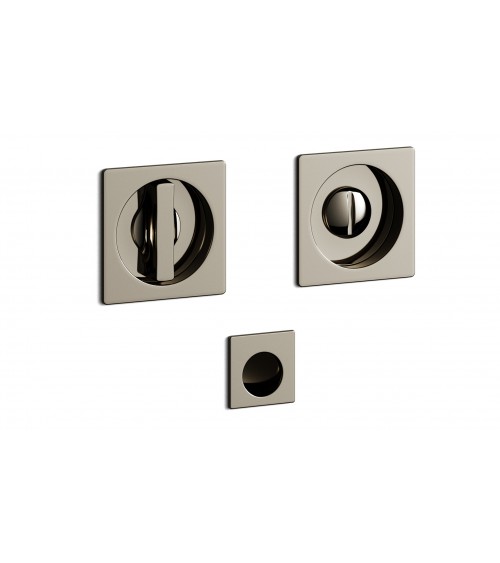 Puxador de porta em níquel lacado embutido com fechadura, para porta deslizante, MANDELLI 1108TN/S - puxador design