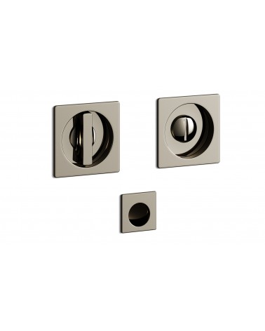 Puxador de porta em níquel lacado embutido com fechadura, para porta deslizante, MANDELLI 1108TN/S - puxador design