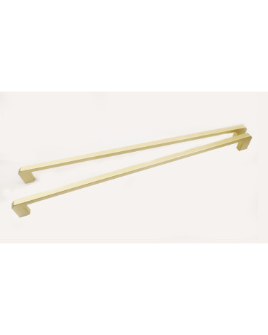 Puxador de móvel dourado mate CAMPANA design vista de cima inclinada