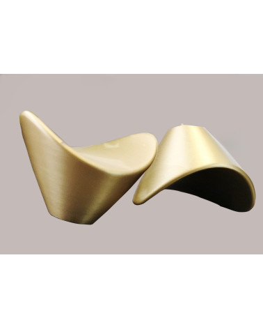 Puxador de móvel dourado mate DIUNA design vista de frente