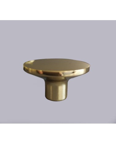 Botão de móvel dourado polido ASTRO puxador design vista de frente