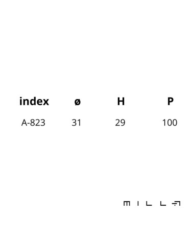 Puxador de móvel TORONTO com dimensões