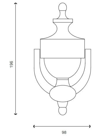 Aldrava de porta design VICTORIAN