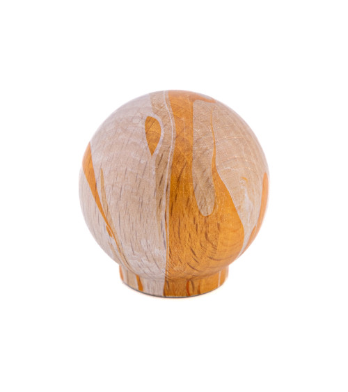 Botão de móvel em madeira de faia laranja Ebru