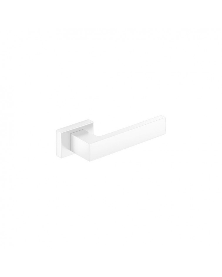 Puxador de porta branco Focus design visto de cima inclinado