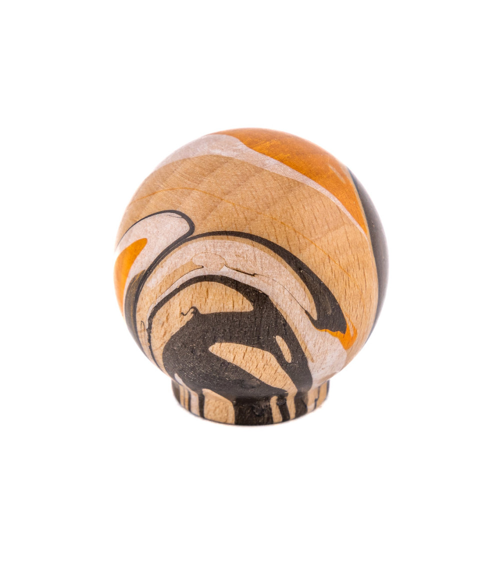 Botão de móvel em madeira de faia Laranja Expresso Ebru