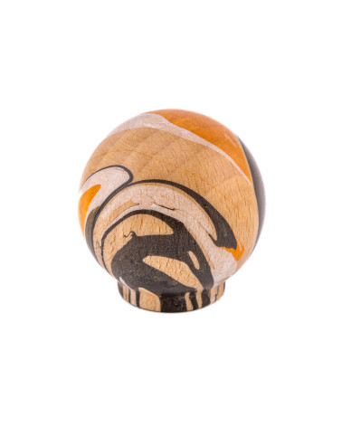 Botão de móvel em madeira de faia Laranja Expresso Ebru