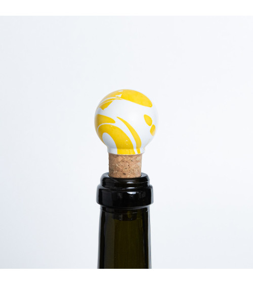 Puxador de móvel em madeira de faia amarelo design